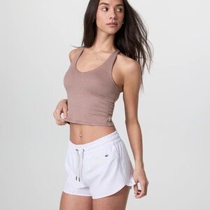 Vuori HALO PERFORMANCE CROP 2.0 Zion Rose Heather XS